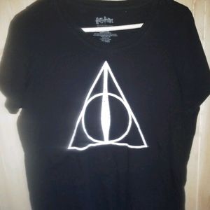 Harry Potter Deathly Hallows distressed tee Ladies Plus size 0